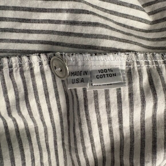 Planet by Lauren G Stripe Smock Button-Up Tunic Top Plus Size 2 10/14 Pockets - Picture 3 of 5